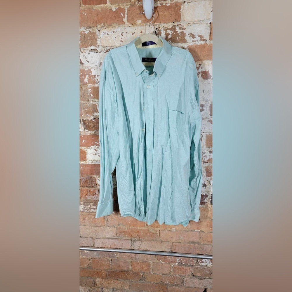 Alan Flusser Blue Casual Button Down Shirt